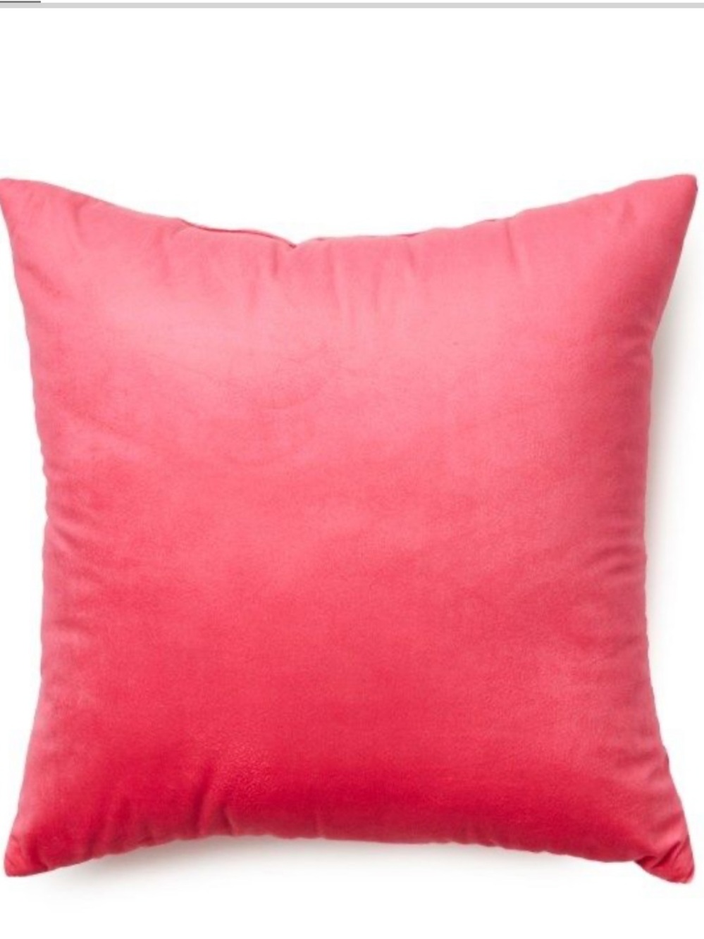 Hot Pink Velvet Square Accent Pillow 18x18” Filled Throw Pillow